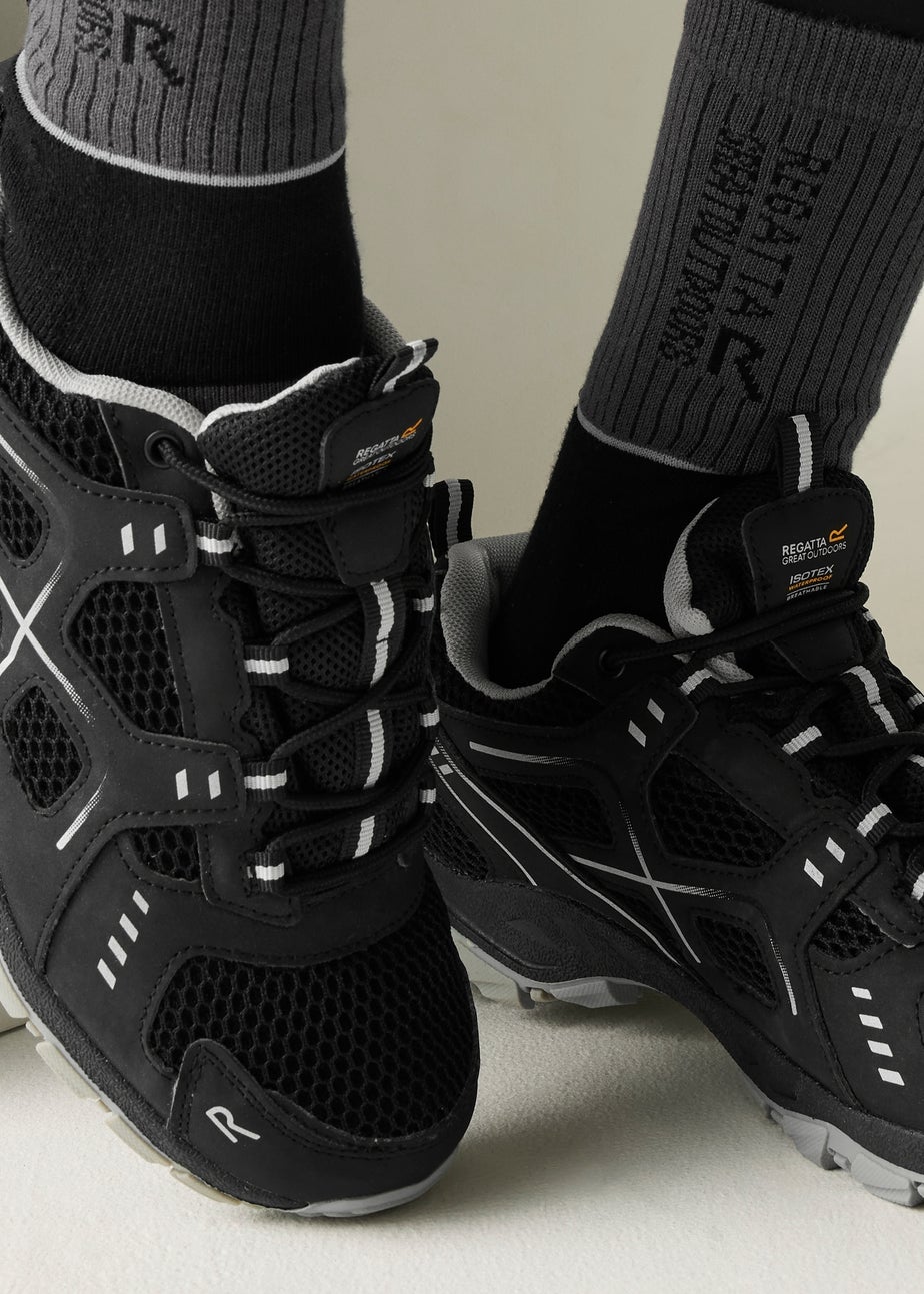 Regatta Black Cyberspace Lady Vendeavour Waterproof Isotex Walking Shoes