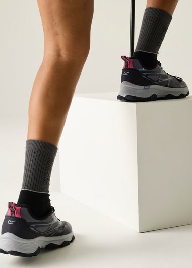 Regatta Seal Grey Peach Bloom Blaze Water Repellent Trainers