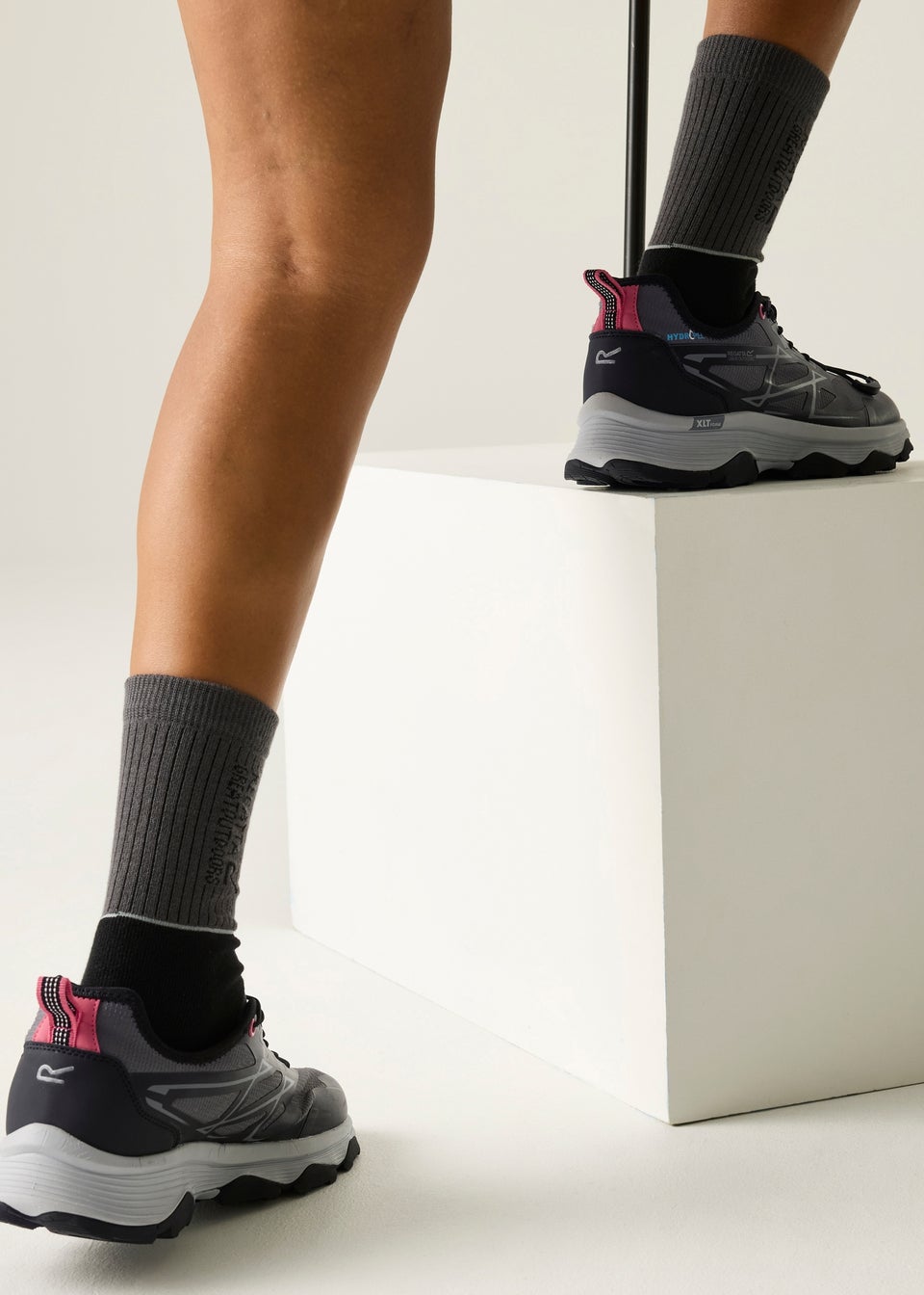 Regatta Seal Grey Peach Bloom Blaze Water Repellent Trainers