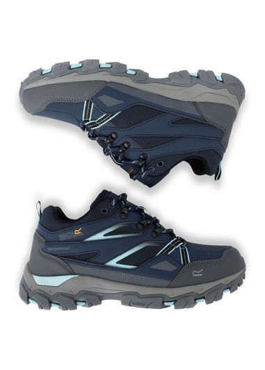 Regatta Navy Aruba Blue Holcombe Low III Waterproof Breathable Isotex Walking Shoes