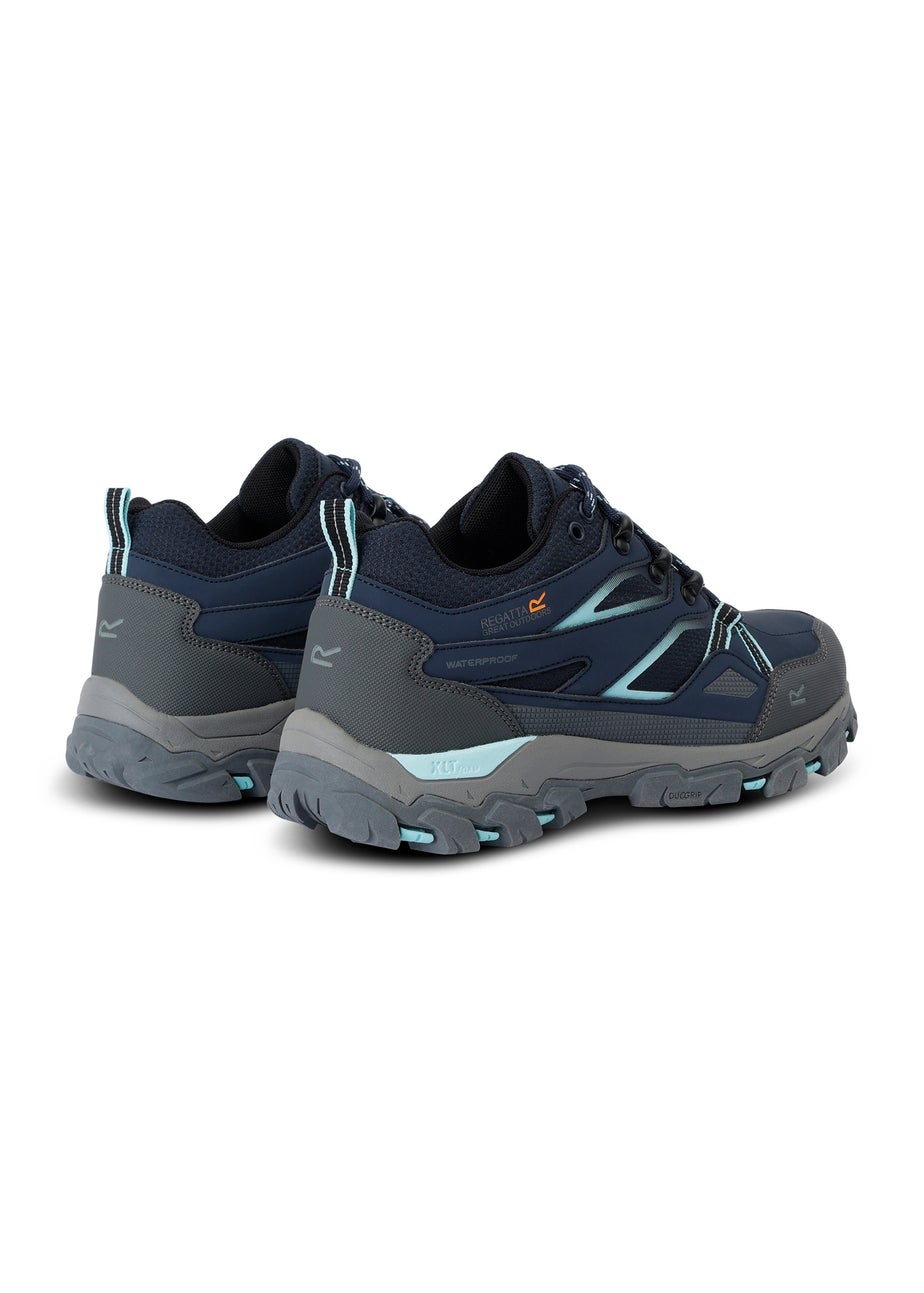 Regatta Navy Aruba Blue Holcombe Low III Waterproof Breathable Isotex Walking Shoes