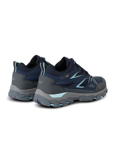 Regatta Navy Aruba Blue Holcombe Low III Waterproof Breathable Isotex Walking Shoes
