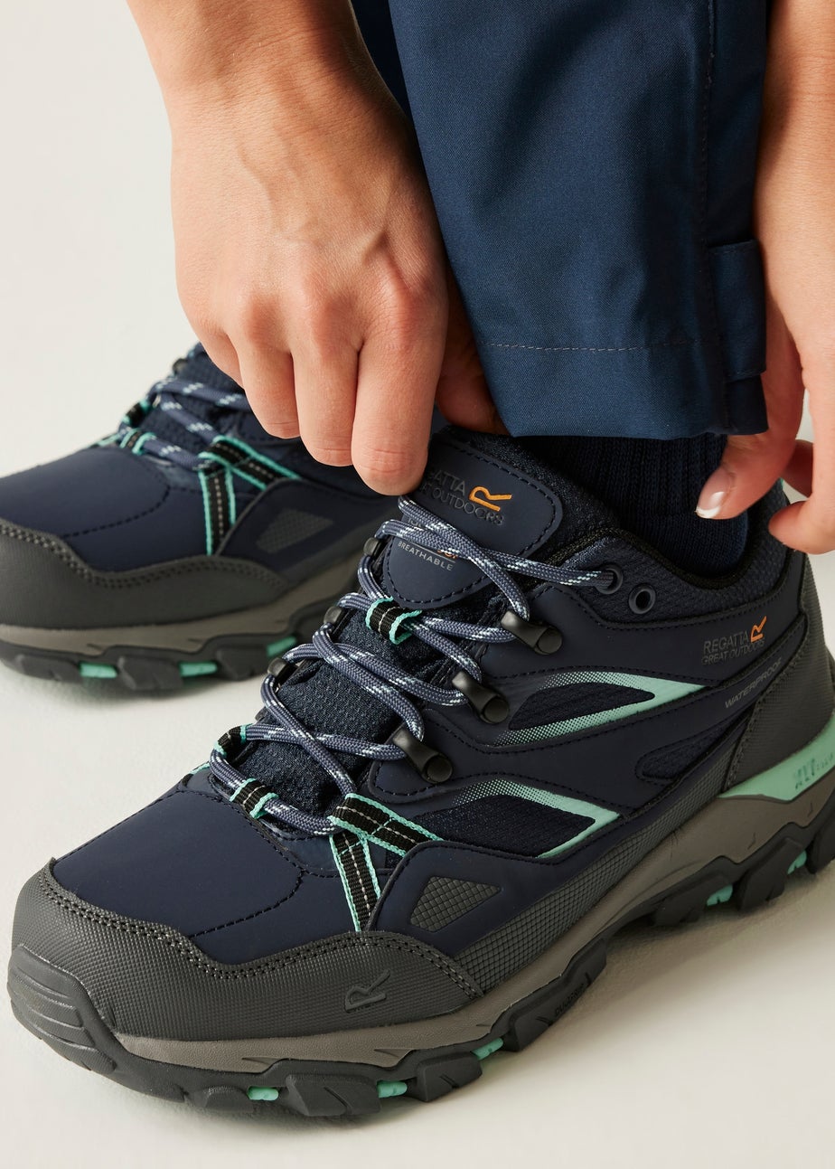 Regatta Navy Aruba Blue Holcombe Low III Waterproof Breathable Isotex Walking Shoes