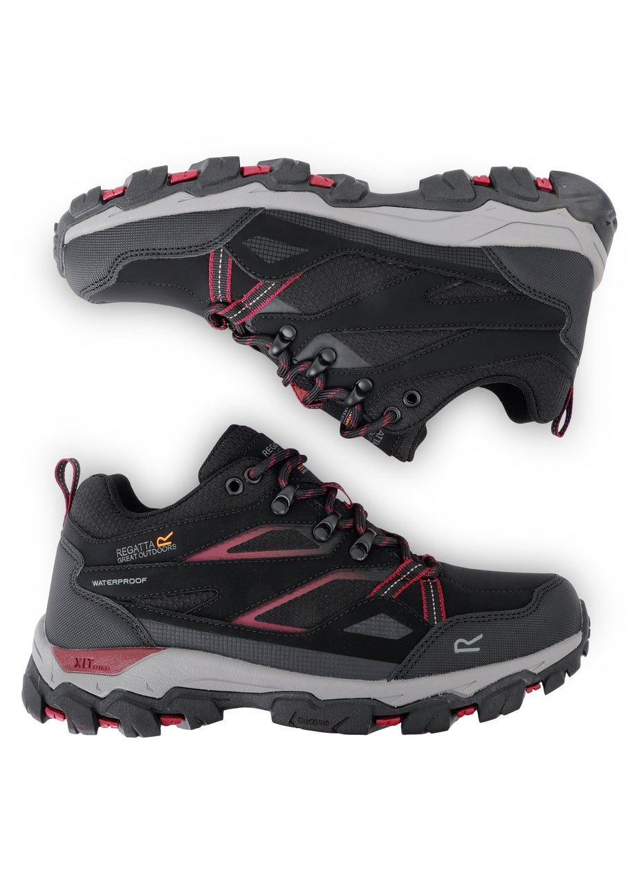 Regatta Black Beaujolais Holcombe Low III Waterproof Breathable Isotex Walking Shoes