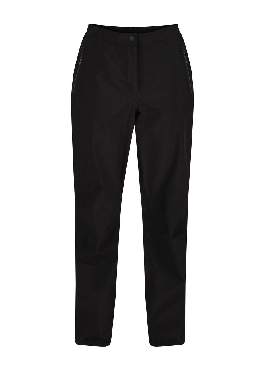 Regatta Black Highton Waterproof Breathable Isotex Stretch Overtrousers