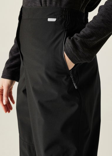 Regatta Black Highton Waterproof Breathable Isotex Stretch Overtrousers