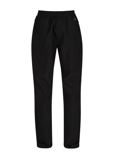 Regatta Black Highton Waterproof Breathable Isotex Stretch Overtrousers