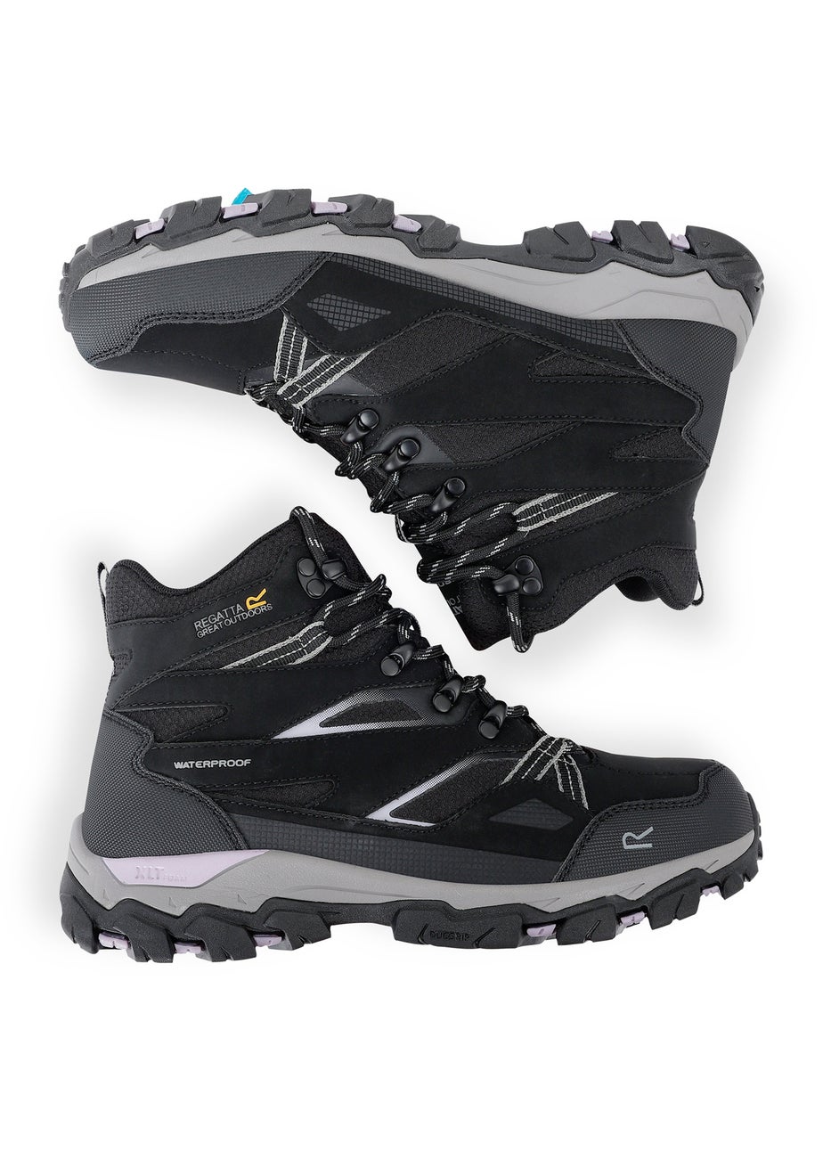 Regatta Black Purple Sage Holcombe III Waterproof Breathable Isotex Walking Boots