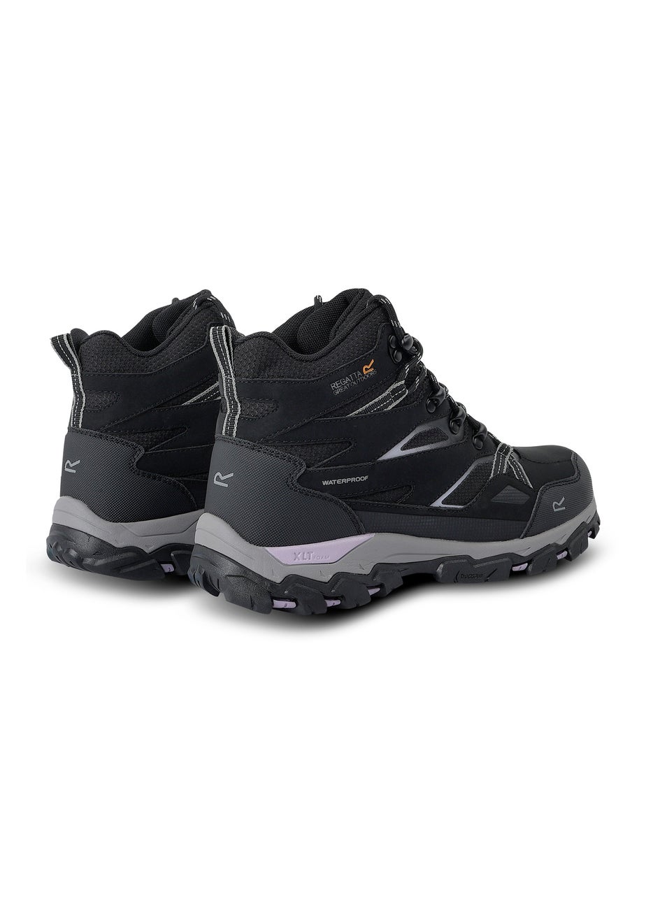 Regatta Black Purple Sage Holcombe III Waterproof Breathable Isotex Walking Boots