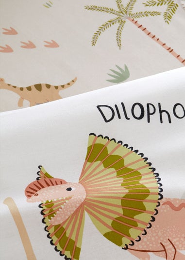 Catherine Lansfield Sleepy Dino Natural Green Fitted Sheet