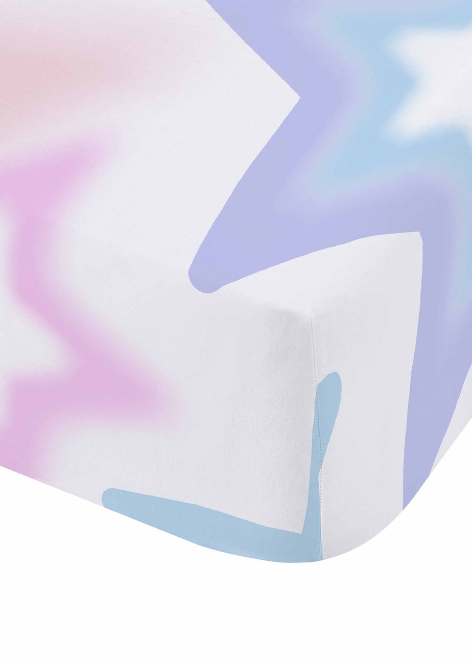 Catherine Lansfield Ombre Stars White Pastel Fitted Sheet