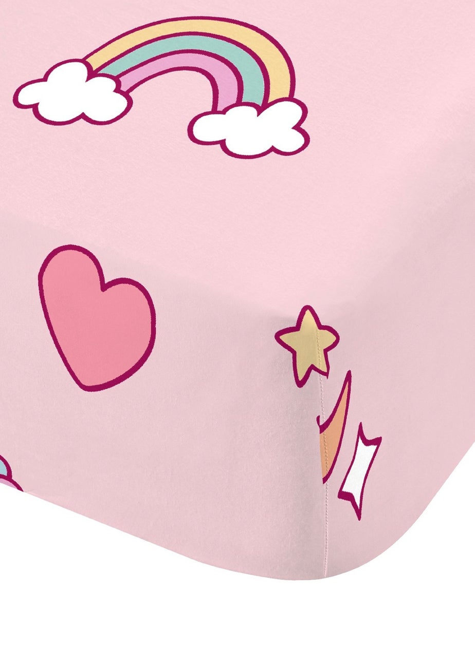 Catherine Lansfield Kids Pink Forever Together Fitted Sheet