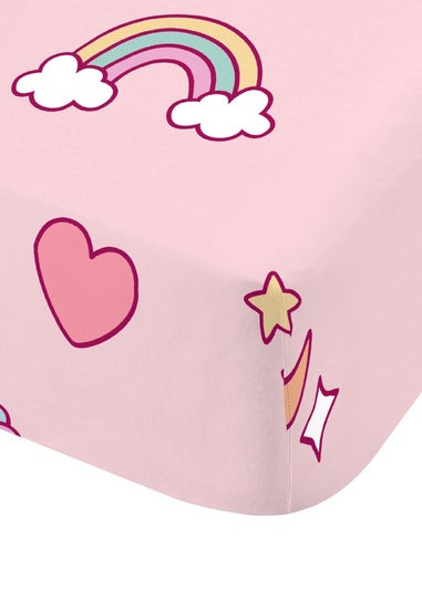 Catherine Lansfield Kids Pink Forever Together Fitted Sheet