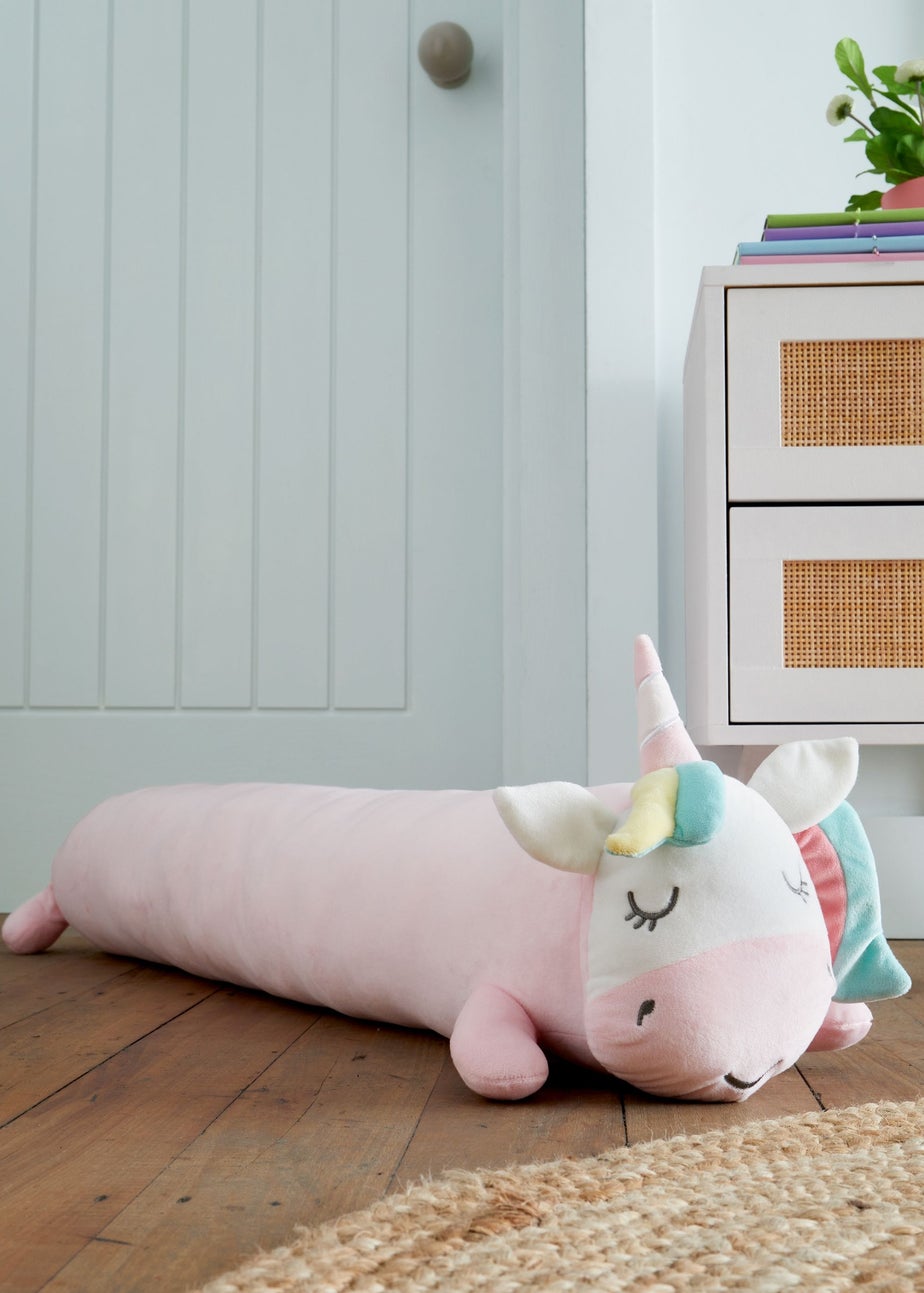 Catherine Lansfield Pink Cuddle Friends Unicorn 3D Cushion (90x15cm)