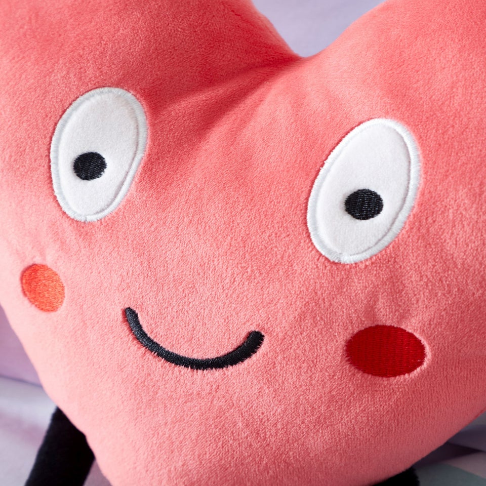 Catherine Lansfield Pink Red Forever Together Sweet Hearts Magnetic Hands Cushions