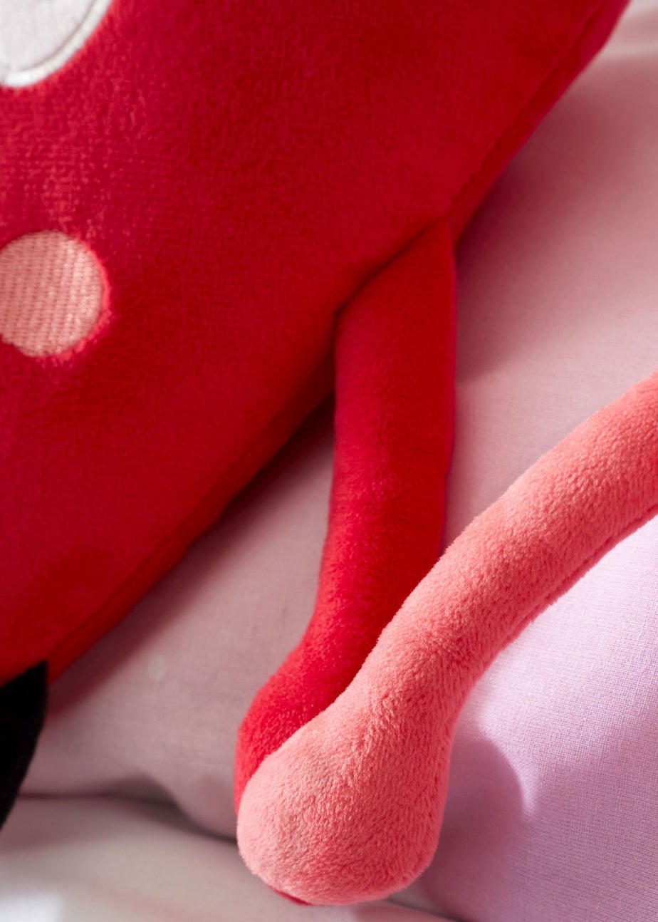 Catherine Lansfield Pink Red Forever Together Sweet Hearts Magnetic Hands Cushions