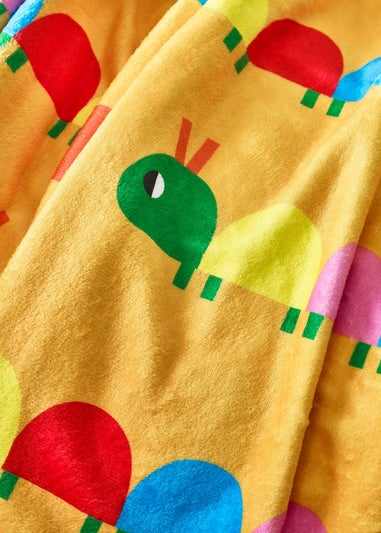 Catherine Lansfield Kids Curious Caterpillar Cosy Fleece Yellow Blanket Throw