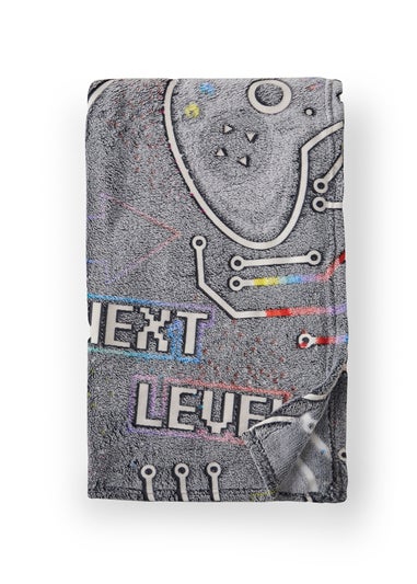 Catherine Lansfield Game Over Glow in the Dark Cosy Fleece Blanket Throw (130x170cm)