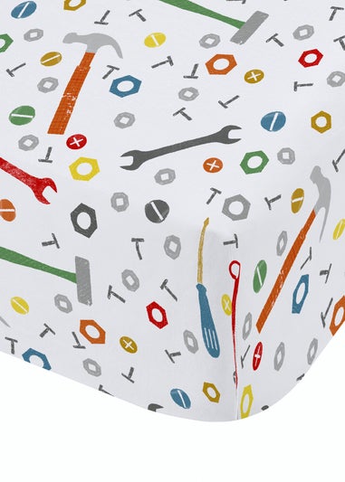 Catherine Lansfield Kids Blue Digger Dreams Fitted Sheet