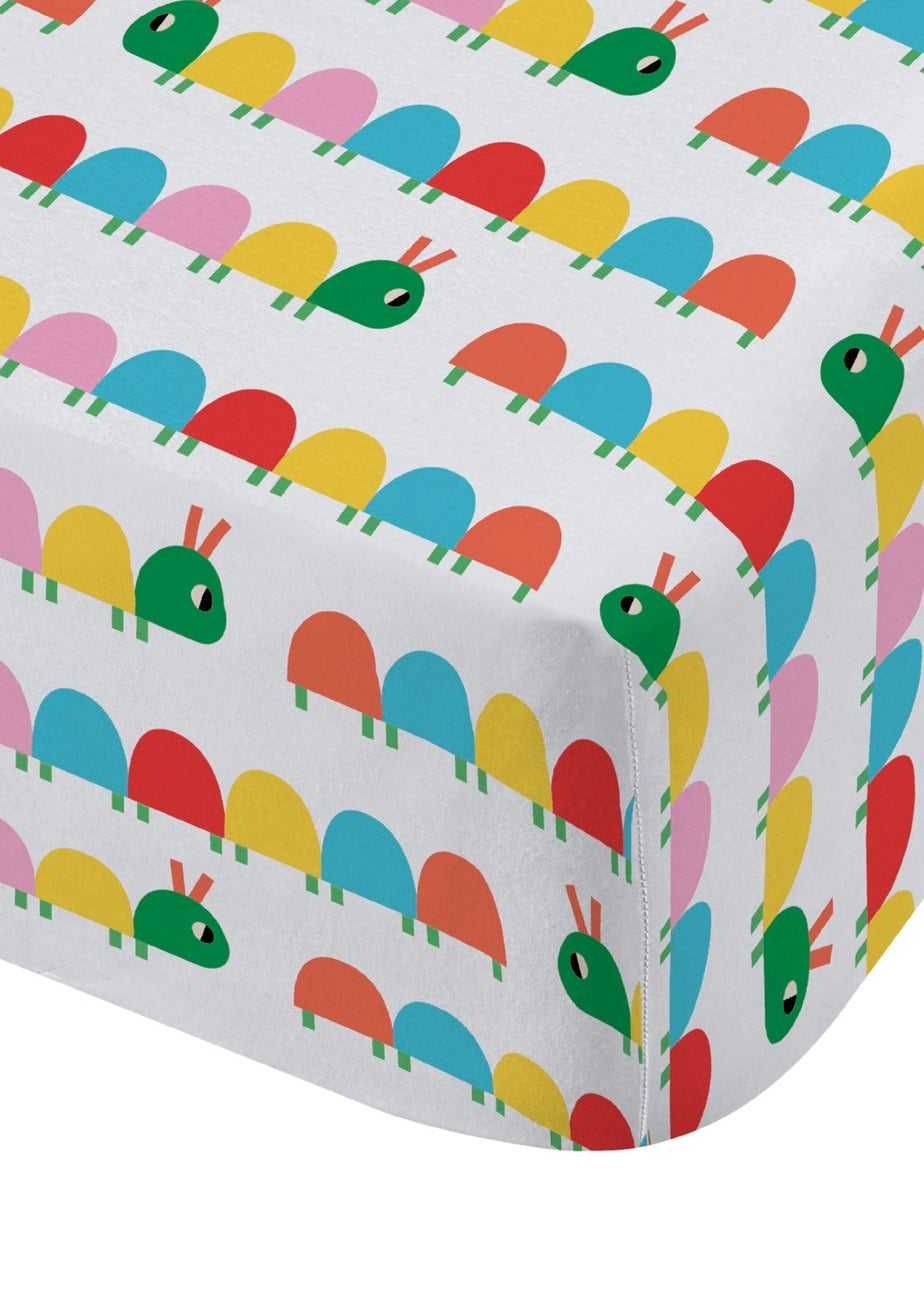 Catherine Lansfield Kids Curious Caterpillar Bright Fitted Sheet