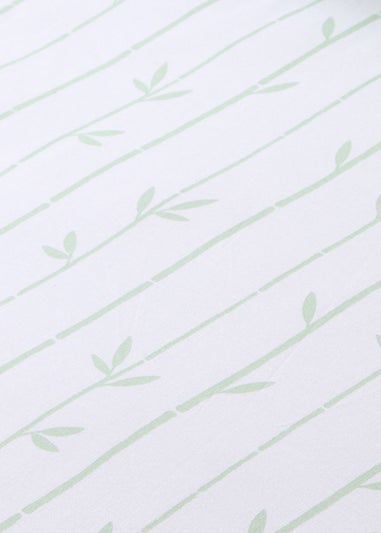 Catherine Lansfield Kids Panda Paws White Green Fitted Sheet