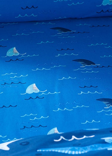 Catherine Lansfield Kids Blue Jawsome Shark Fitted Sheet