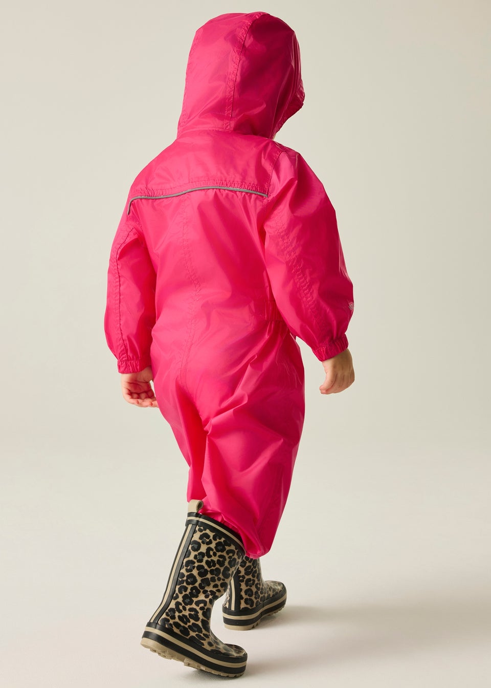 Regatta Jem Kids Puddle IV Dusty Pink Waterproof Breathable Isolite Rainsuit (6 Months - 6 Years)