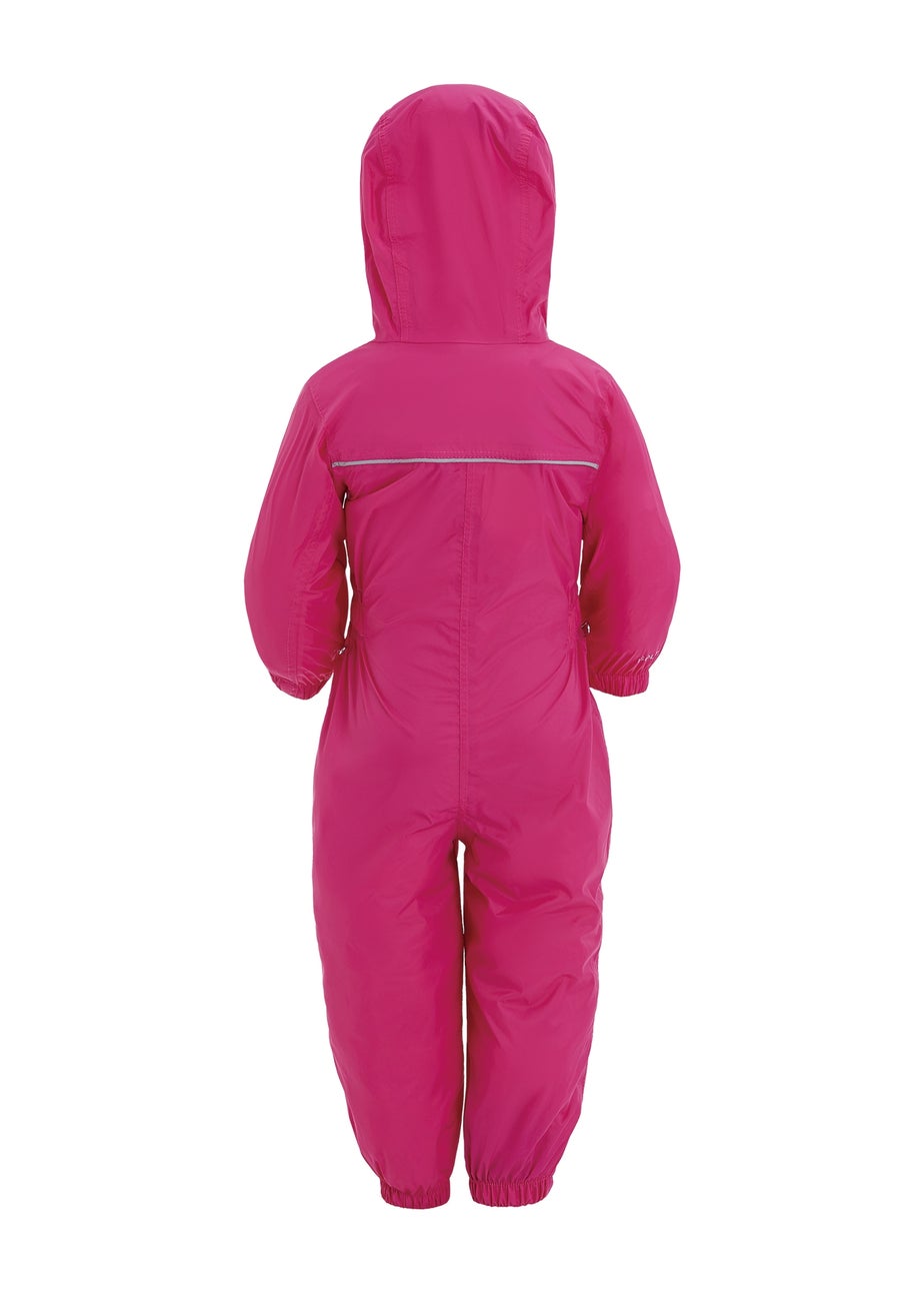 Regatta Jem Kids Puddle IV Dusty Pink Waterproof Breathable Isolite Rainsuit (6 Months - 6 Years)