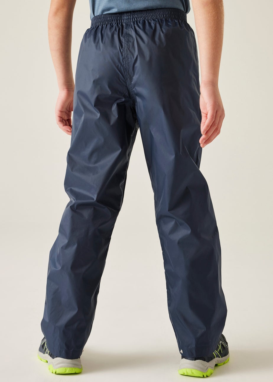 Regatta Dark Blue Kids Pack It Waterproof Breathable Isolite Overtrousers