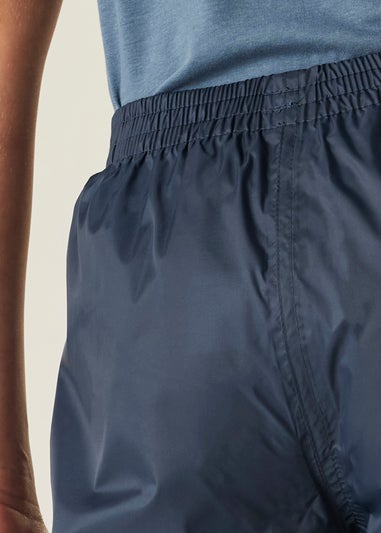 Regatta Dark Blue Kids Pack It Waterproof Breathable Isolite Overtrousers