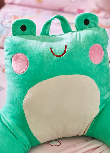 Catherine Lansfield Green Kids Fran the Frog Cuddle Cushion Back Rest