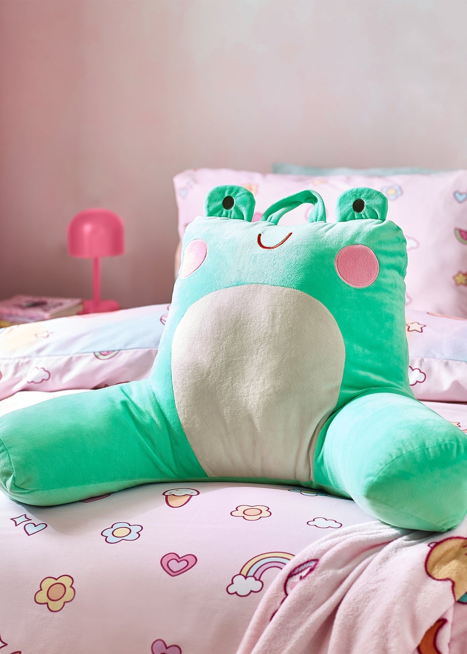 Catherine Lansfield Green Kids Fran the Frog Cuddle Cushion Back Rest