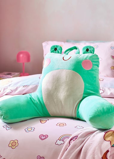 Catherine Lansfield Green Kids Fran the Frog Cuddle Cushion Back Rest