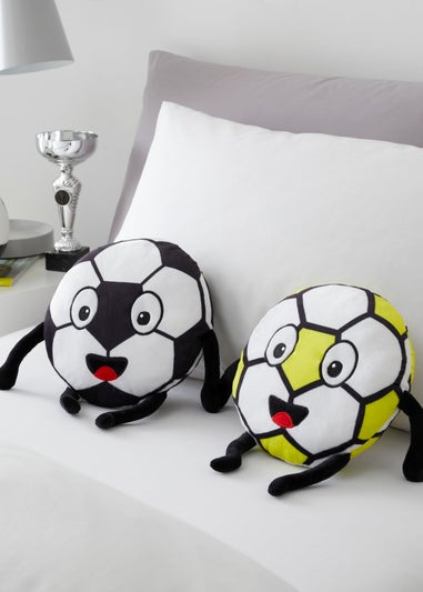 Catherine Lansfield White/Black Forever Together Football Magnetic Hands Cushions