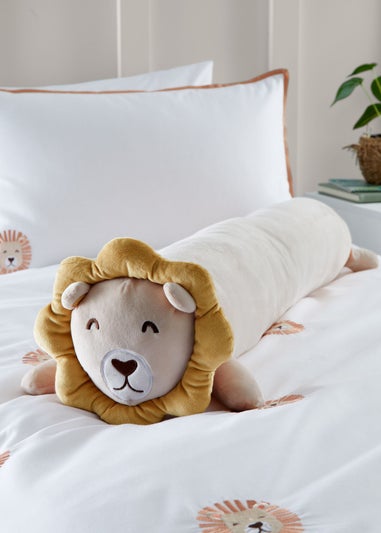 Catherine Lansfield Natural Cuddle Friends Lion Large 3D Cushion