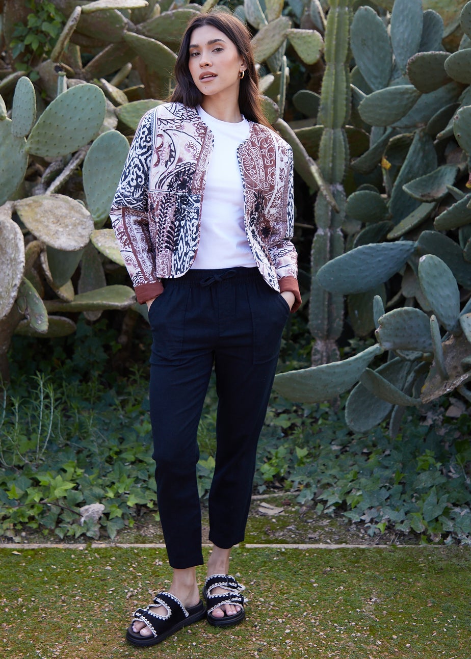 Threadbare Terracotta Embroidered Quilted Jacket