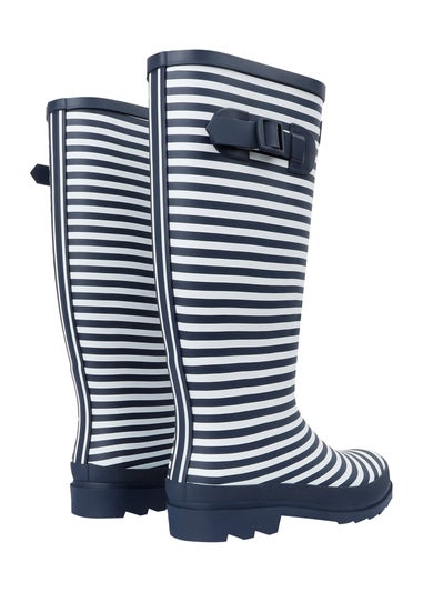 Regatta Navy White Stripe Fairweather III Waterproof Wellies