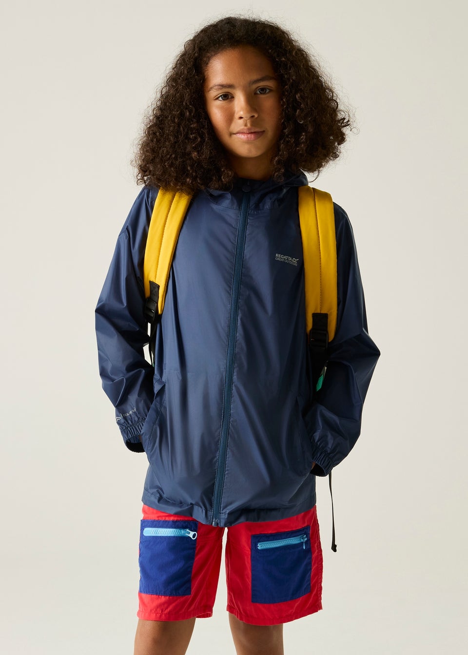 Regatta Dark Blue Kids Pack-It III Waterproof Breathable Isolite Jacket (3-16 Years)