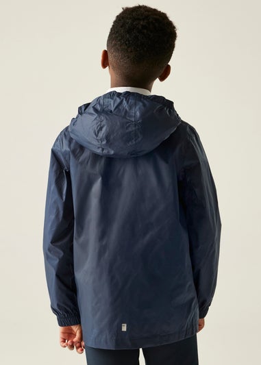 Regatta Dark Blue Kids Pack-It III Waterproof Breathable Isolite Jacket (3-16 Years)