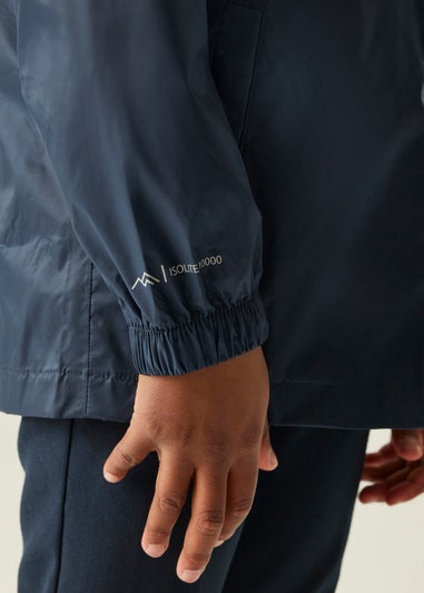 Regatta Dark Blue Kids Pack-It III Waterproof Breathable Isolite Jacket (3-16 Years)