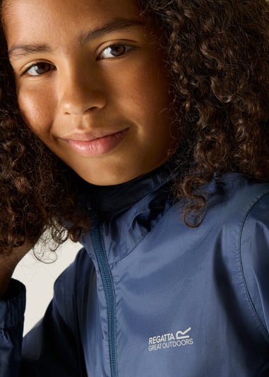Regatta Dark Blue Kids Pack-It III Waterproof Breathable Isolite Jacket (3-16 Years)