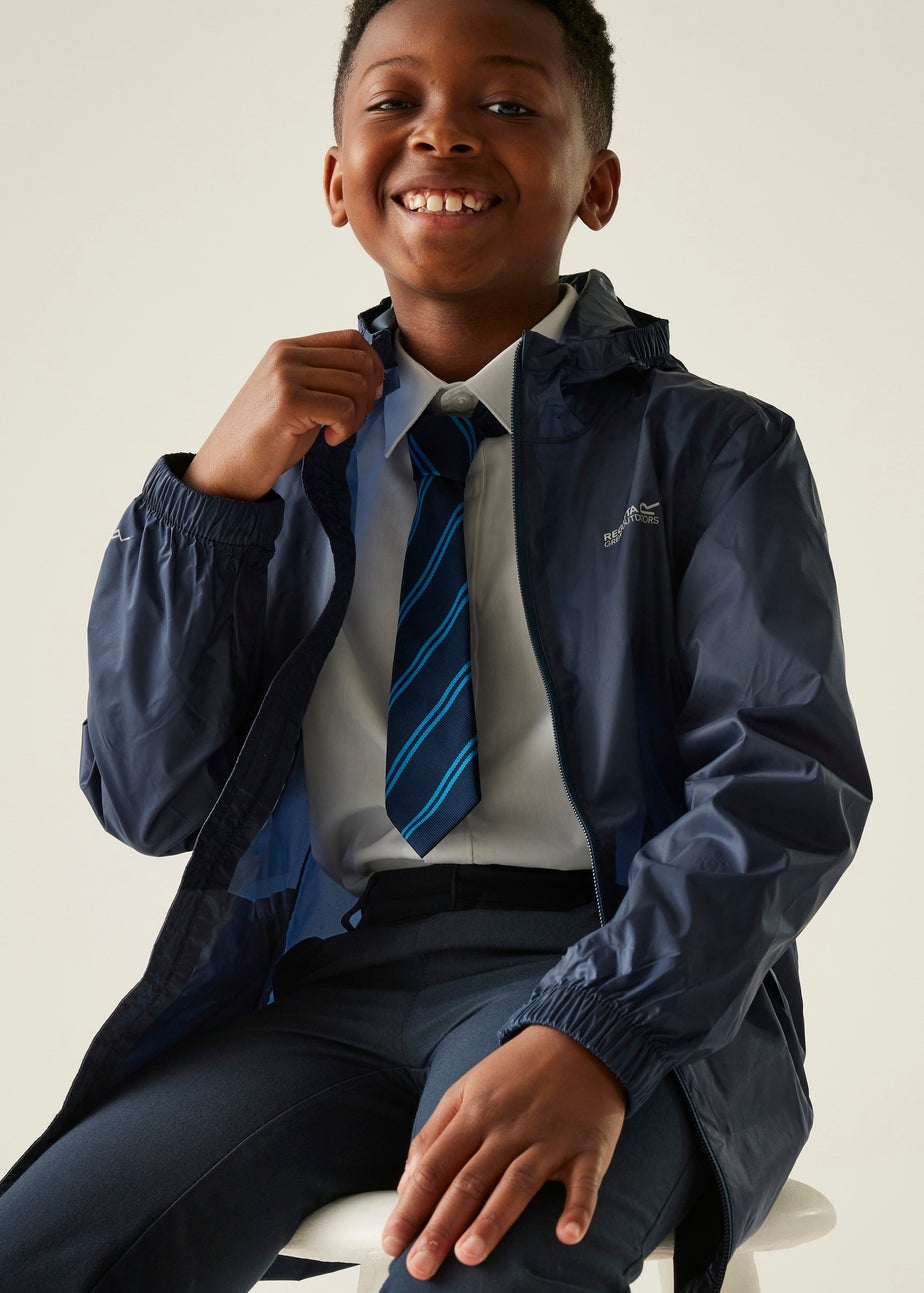 Regatta Dark Blue Kids Pack-It III Waterproof Breathable Isolite Jacket (3-16 Years)