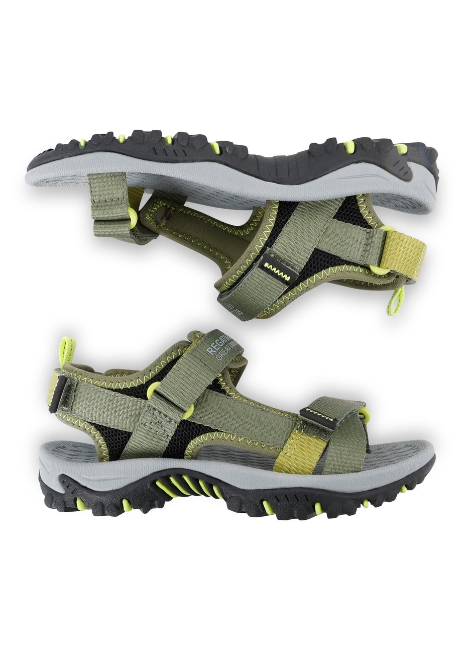 Regatta Nephrite Green Wild Lime Kids Blaze Sandals