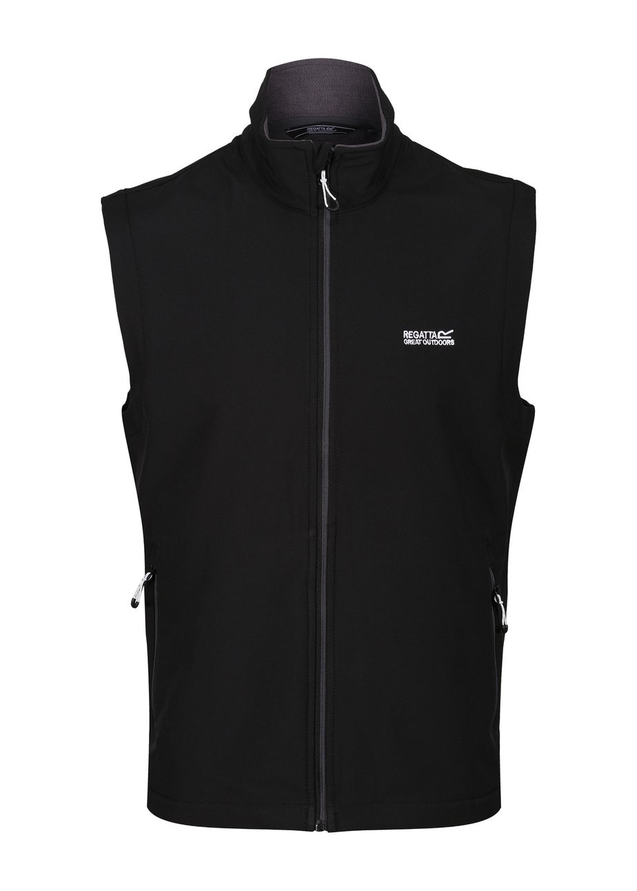 Regatta Black Bradwell III Water Repellent Softshell Bodywarmer