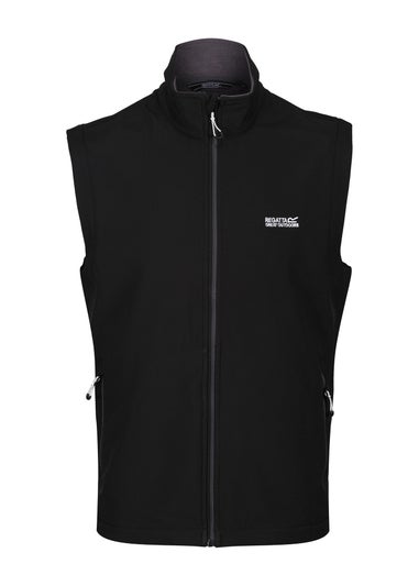 Regatta Black Bradwell III Water Repellent Softshell Bodywarmer