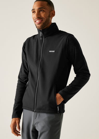 Regatta Black Bradwell III Water Repellent Softshell Bodywarmer