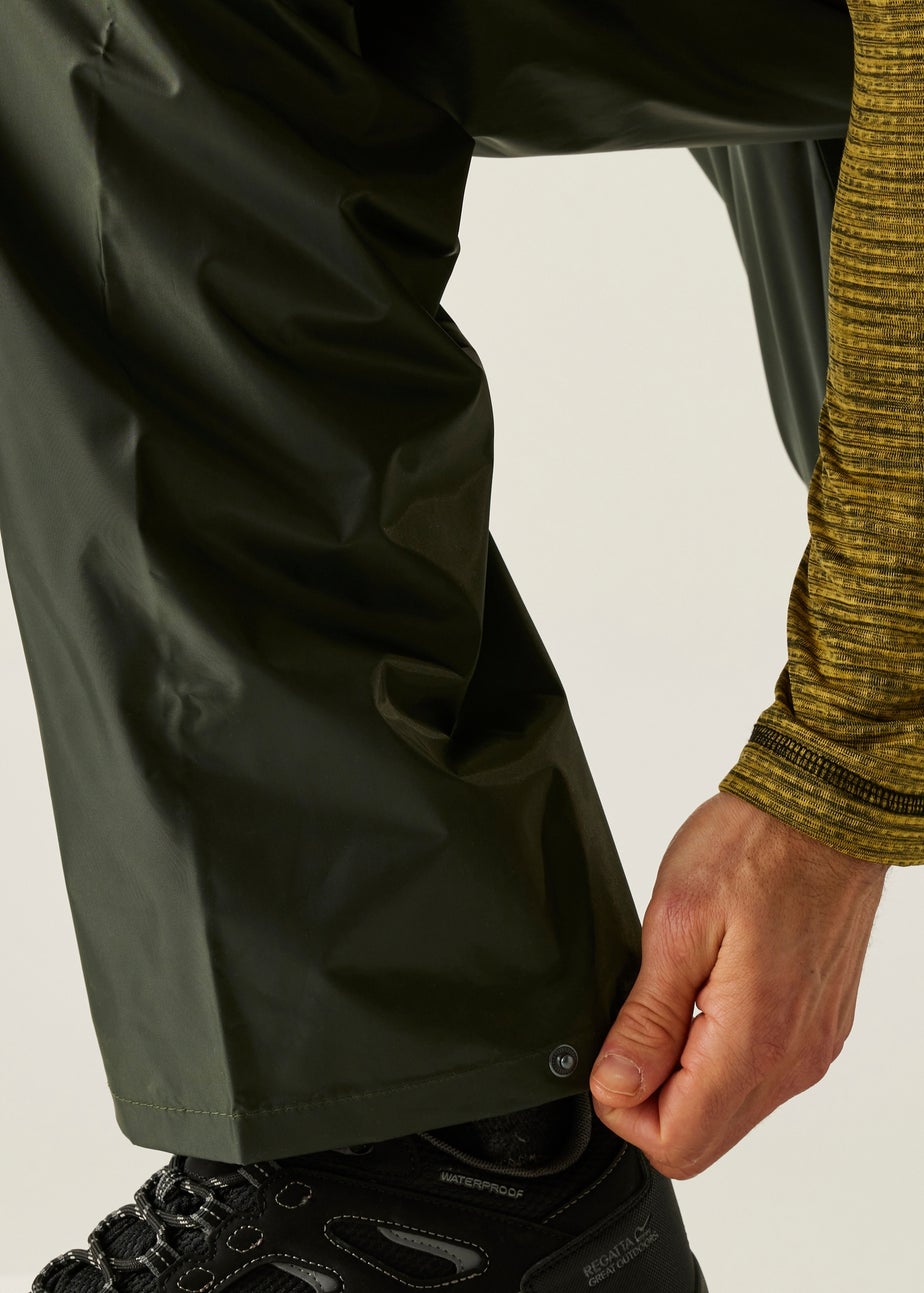 Regatta Dark Olive Adult Stormbreak Waterproof Hydrofort Overtrousers