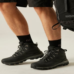 Regatta Black Holcombe Classic Waterproof Breathable Isotex Walking Boots