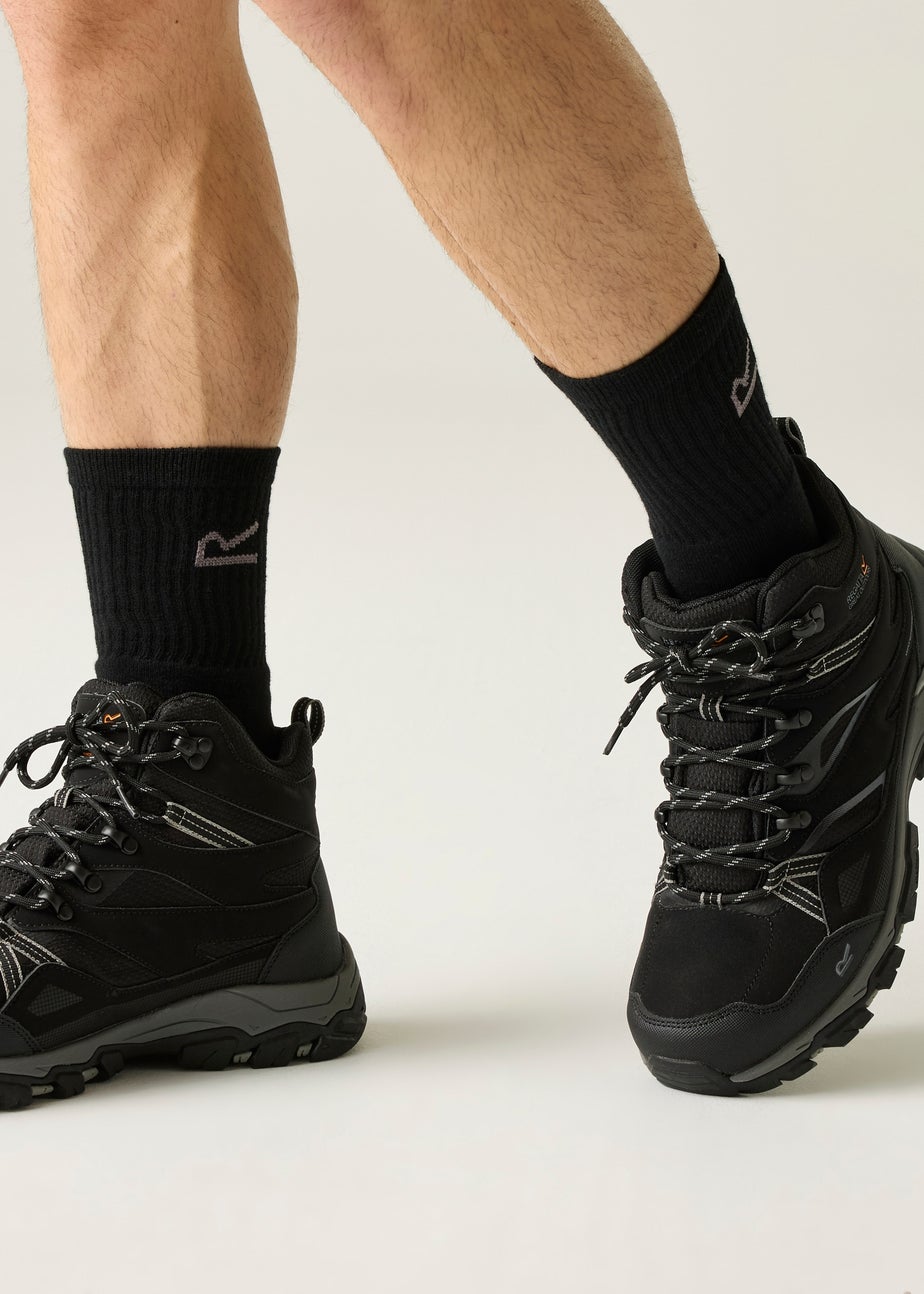 Regatta Black Granit Holcombe III Waterproof Breathable Isotex Walking Boots