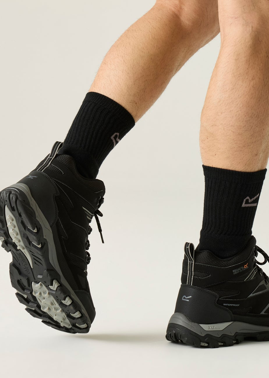 Regatta Black Granit Holcombe III Waterproof Breathable Isotex Walking Boots